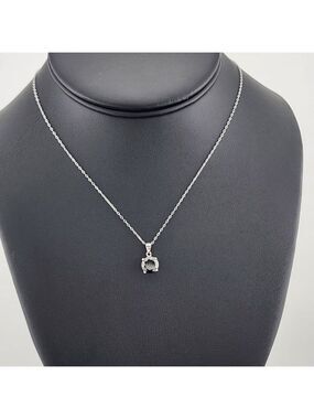 Black Gemstone Necklace in 925 Sterling Silver